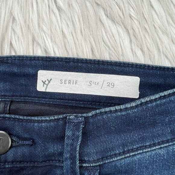 Pilcro and the Letterpress Women's Dark Wash Serif Skinny Jeans - Picture 4 of 7